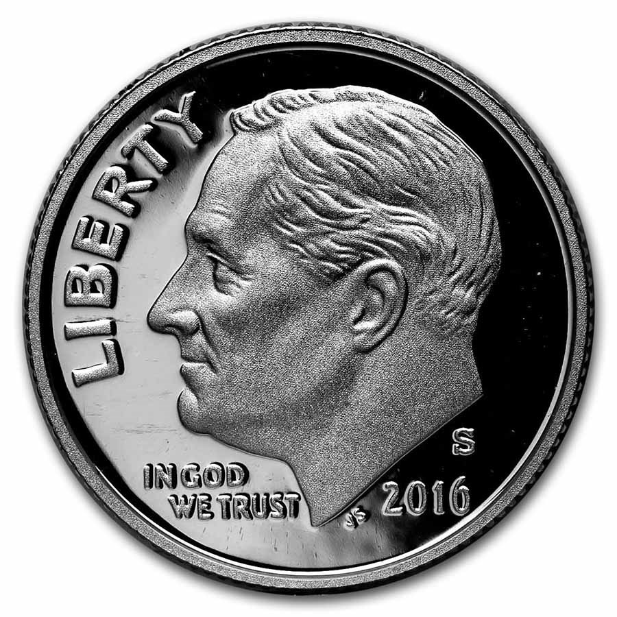 2016-S Silver Roosevelt Dime Gem Proof 2016-S Silver Roosevelt Dime Gem Proof
