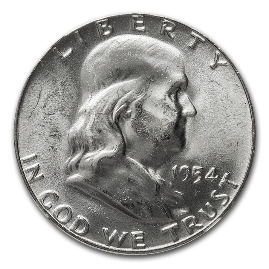 1954 Franklin Half Dollar MS-64 NGC