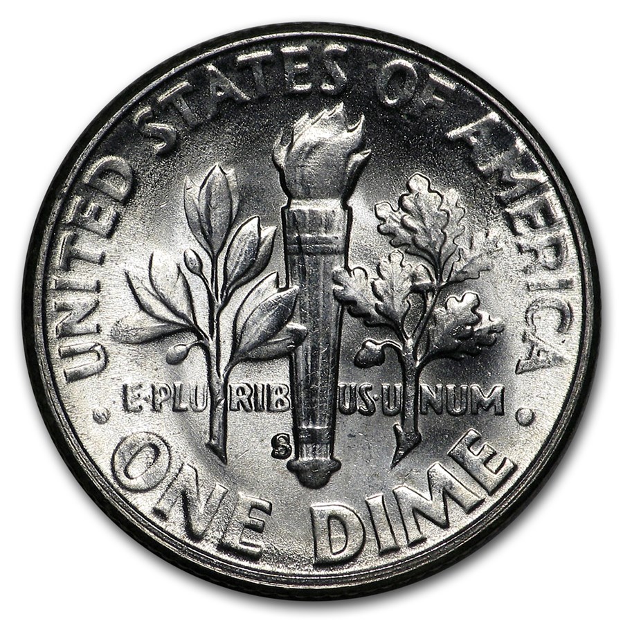 1955-S Roosevelt Dime BU