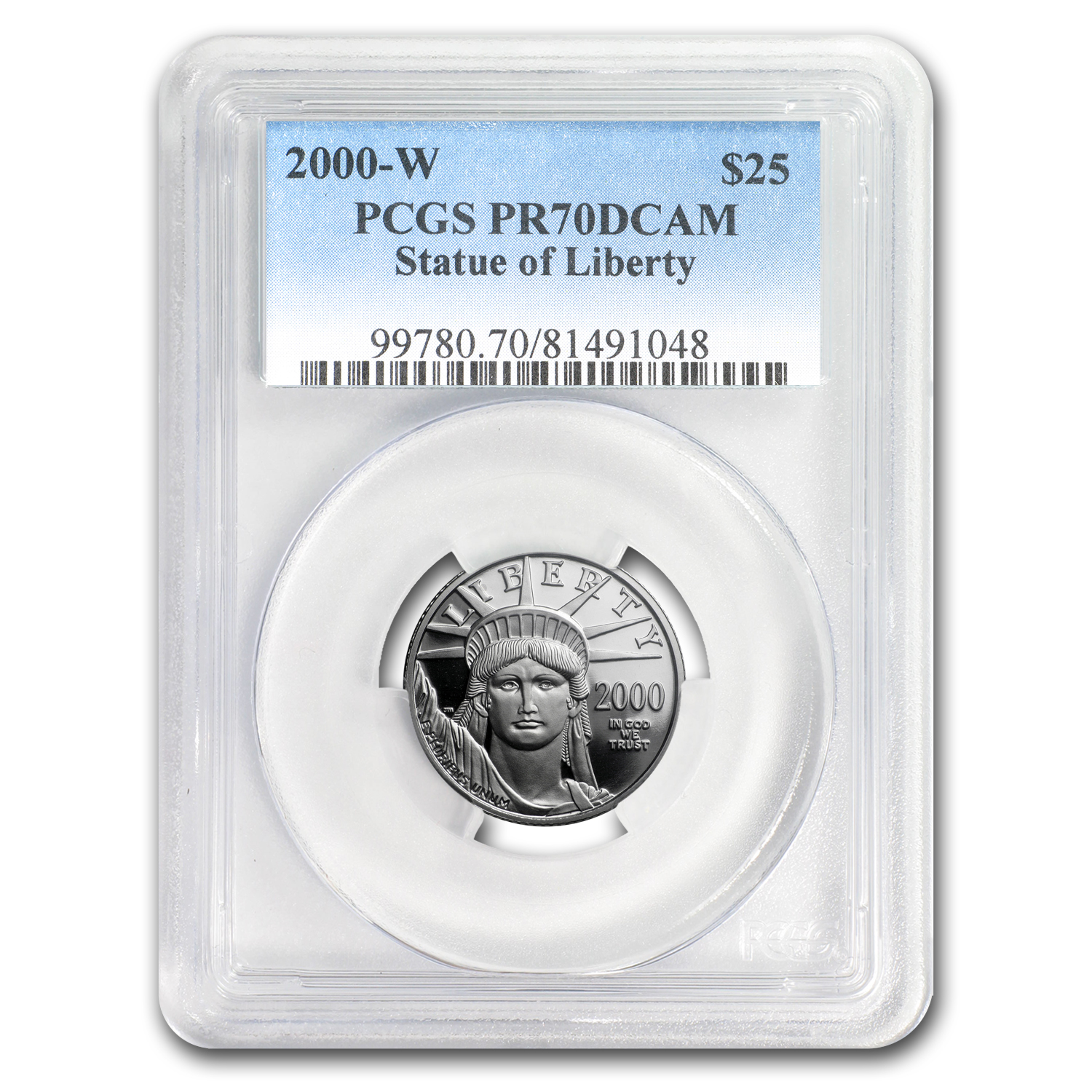 2000-W 1/4 oz Proof American Platinum Eagle PR-70 PCGS
