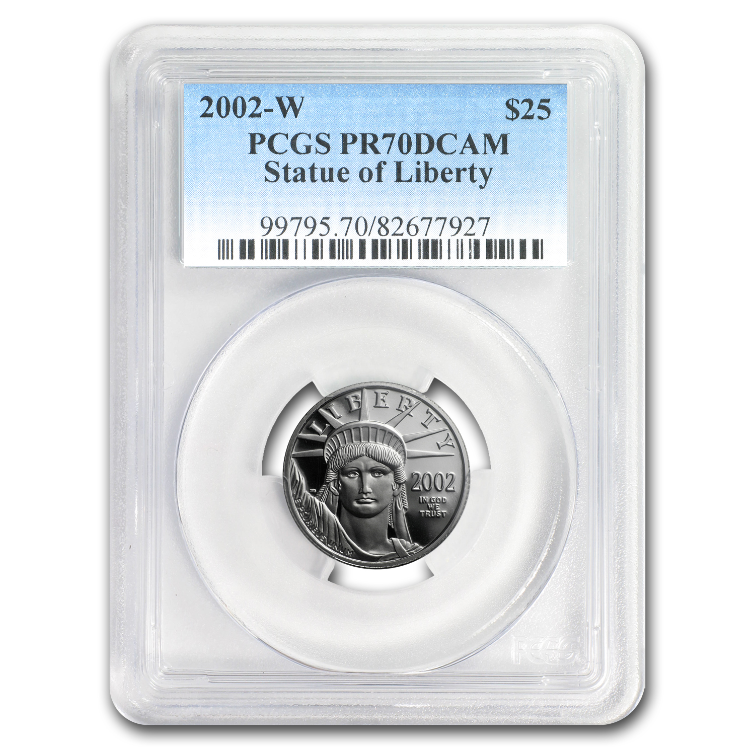 2002-W 1/4 oz Proof American Platinum Eagle PR-70 PCGS