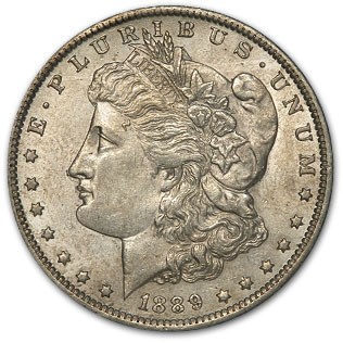1889-O Morgan Dollar AU-55