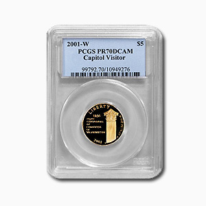 2001-W Gold $5 Commem Capitol Visitor Center PR-70 PCGS