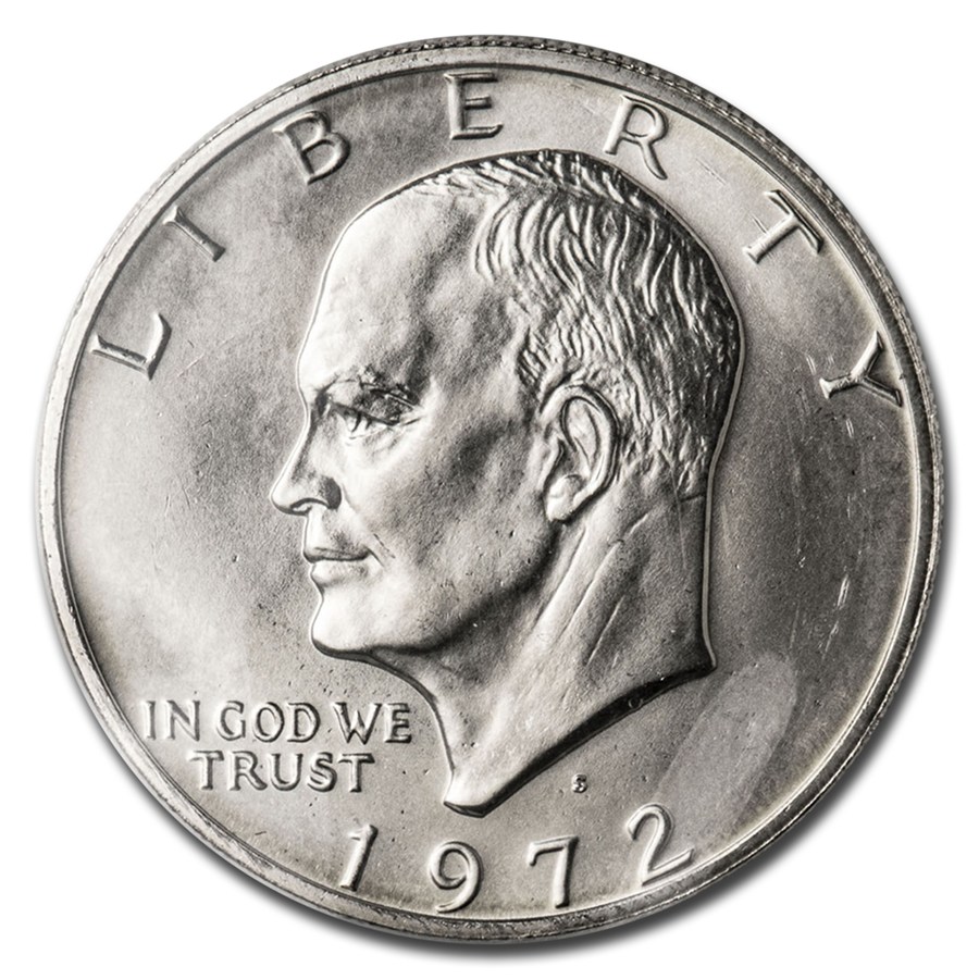 1971-1974 40% Silver Eisenhower Dollar BU (Blue Mint Envelope)
