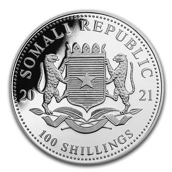 2021 Somalia 1 oz Silver Elephant BU