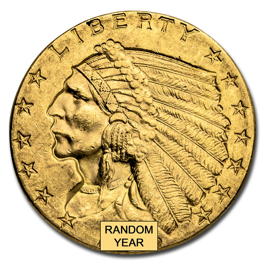 $2.50 Indian Gold Quarter Eagle BU (Random Year)