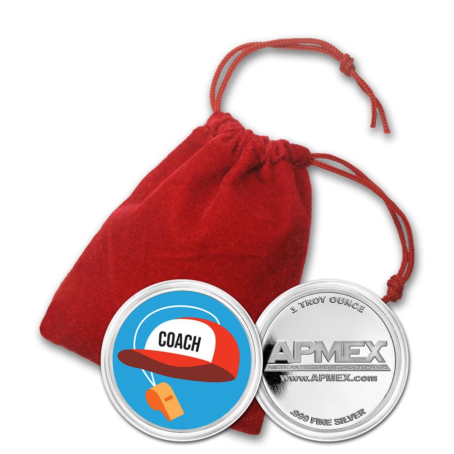 1 oz Silver Colorized Round - APMEX (Coach)