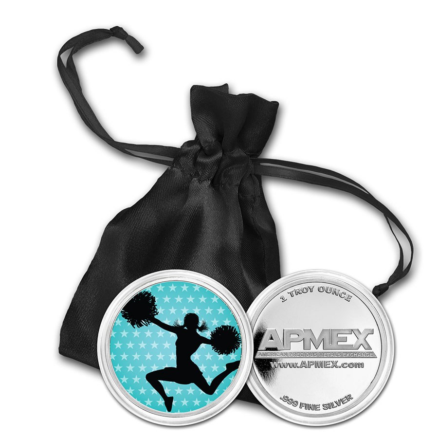 1 oz Silver Colorized Round - APMEX (Cheerleader)