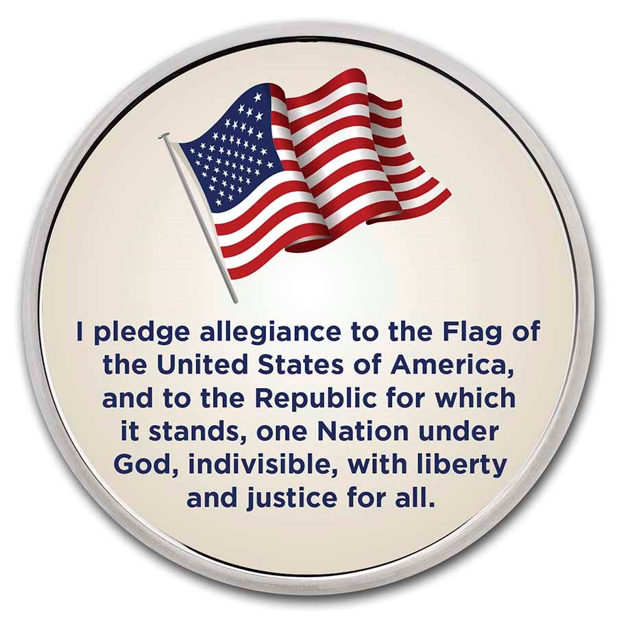 1 oz Silver Colorized Round - APMEX (Pledge of Allegiance)