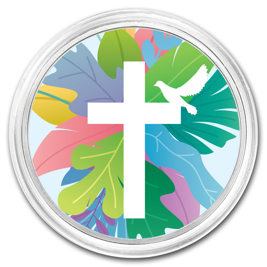 1 oz Silver Colorized Round - APMEX (Baptism)