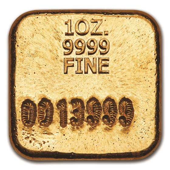 1 oz Gold Bar - Perth Mint Gold Button (Serialized)