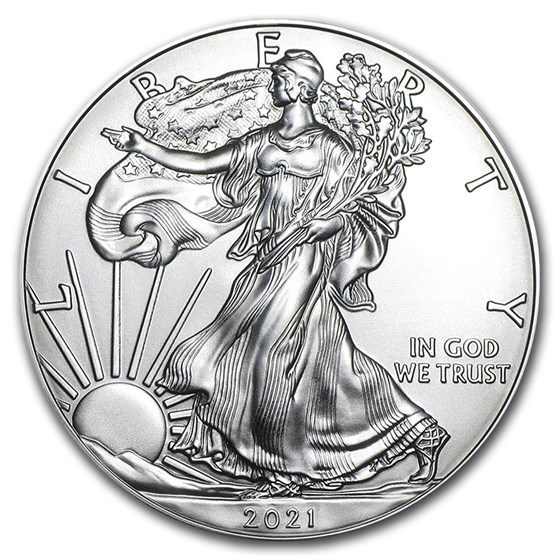 2021 1 oz American Silver Eagle (Type 1) (MintDirect® Single)