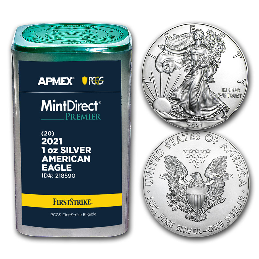 2021 1 oz Silver Eagles (Type 1) (MD Premier + PCGS FS Tube)