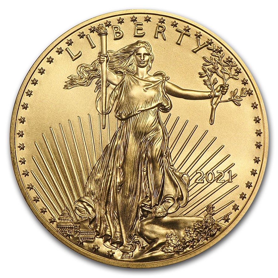 2021 1/2 oz American Gold Eagle Coin BU (Type 1)