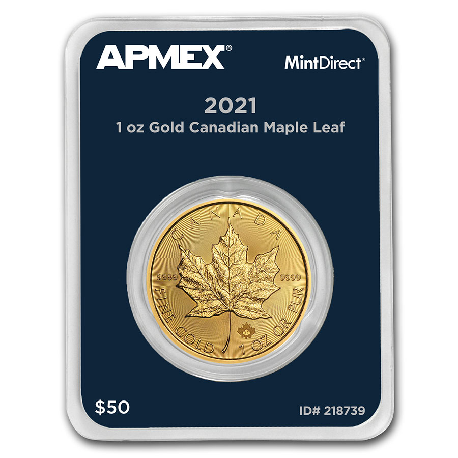 2021 Canada 1 oz Gold Maple Leaf (MintDirect® Single)