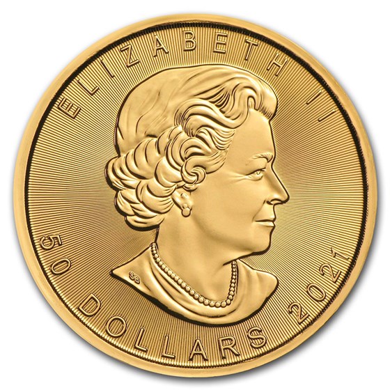2021 Canada 1 oz Gold Maple Leaf (MintDirect® Single)