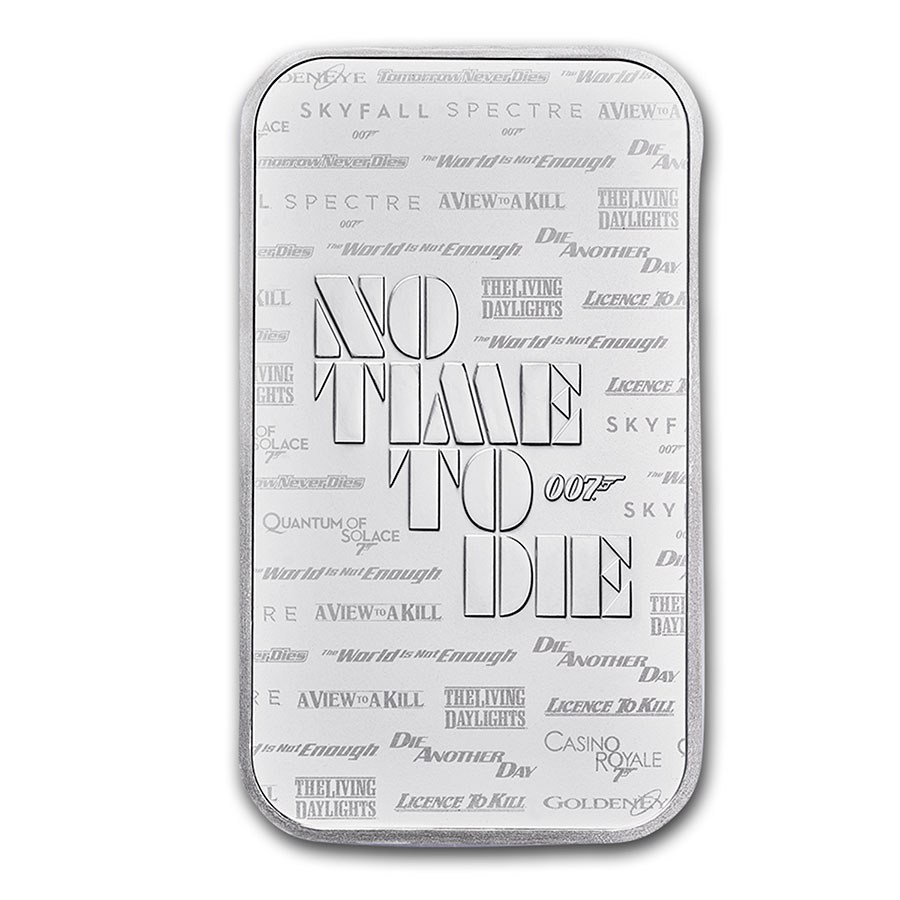 2020 Great Britain 1 oz Silver James Bond 007 Bar