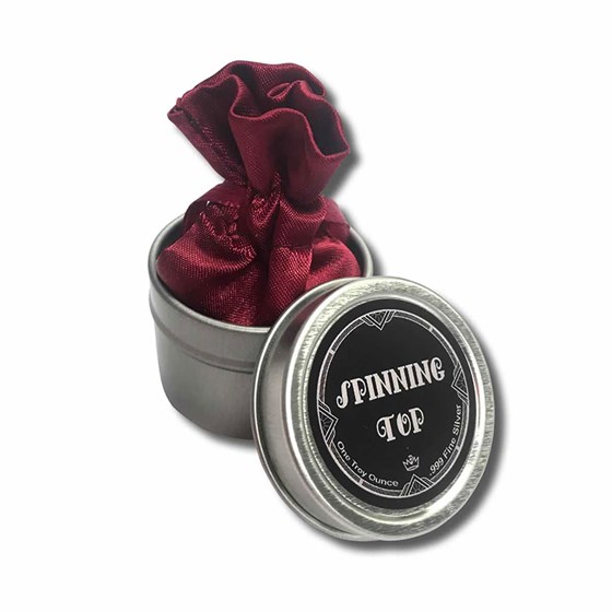 1 oz Silver Spinning Top - MPM (w/Gift Bag &amp; Tin)