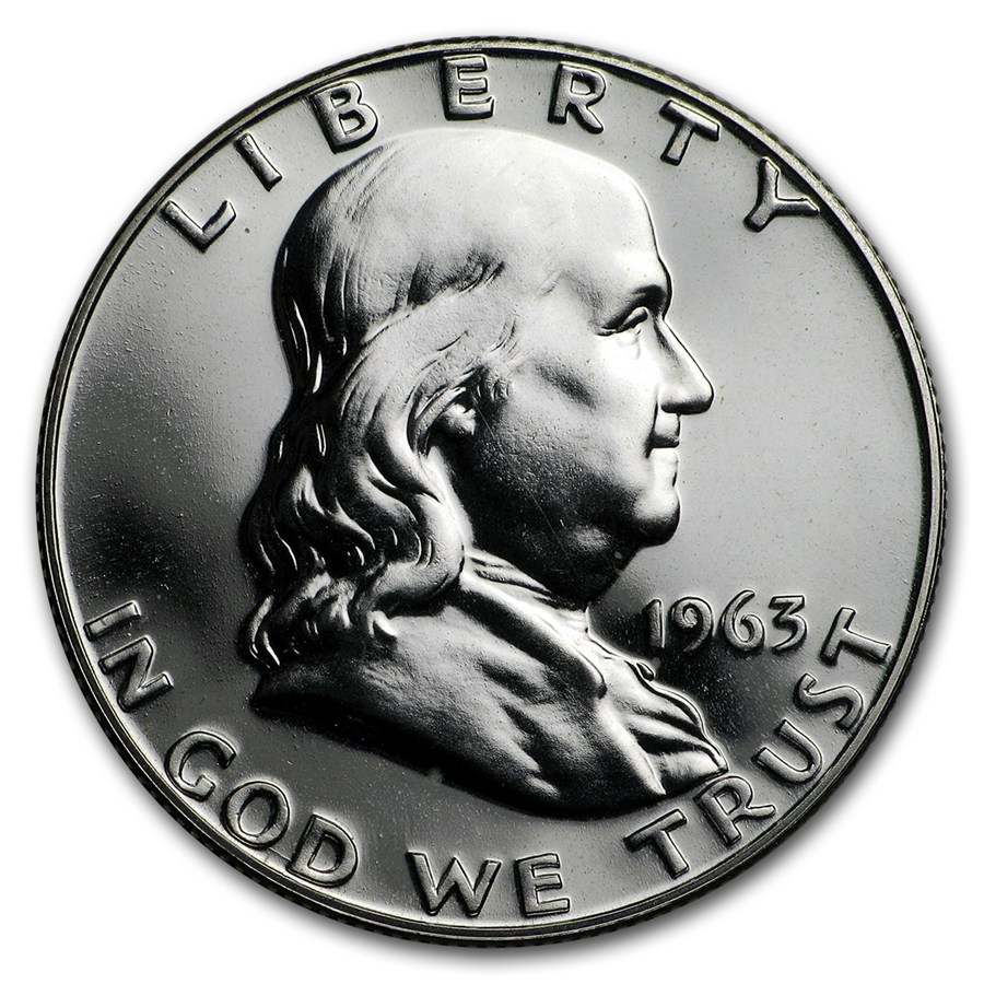 1963 Proof Franklin Half Dollar 20-Coin Roll