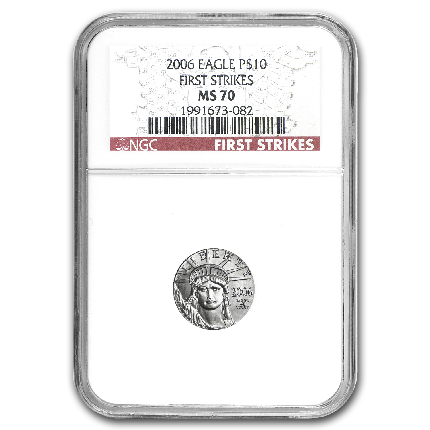 2006 1/10 oz American Platinum Eagle MS-70 NGC (First Strikes)