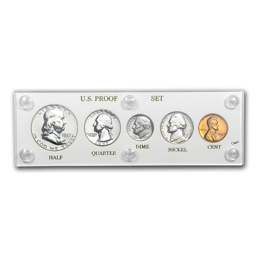 1957 U.S. Proof Set (In Hard Plastic Holder) 1957 U.S. Proof Set (In Hard Plastic Holder)