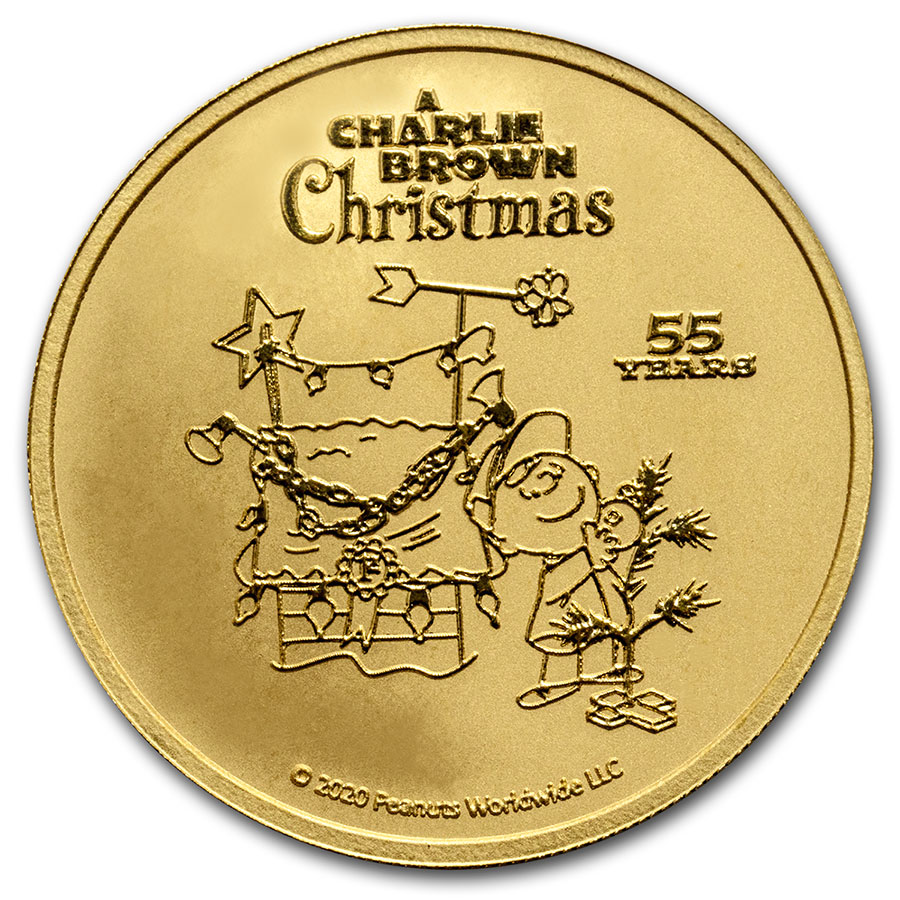 Peanuts® 55 Years of A Charlie Brown Christmas 1 oz Gold Round