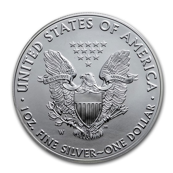 Burnished American Silver Eagle (Random Year, w/Box &amp; COA)