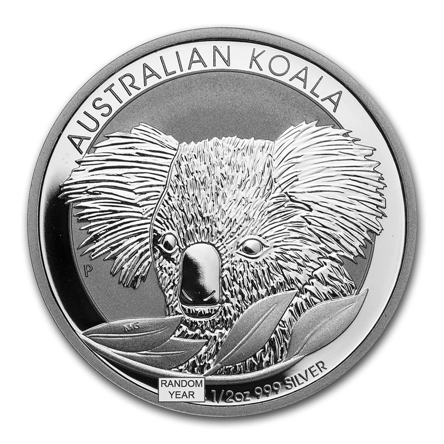 1/2 oz Australian Silver Koala BU (Random Year) 1/2 oz Australian Silver Koala BU (Random Year)