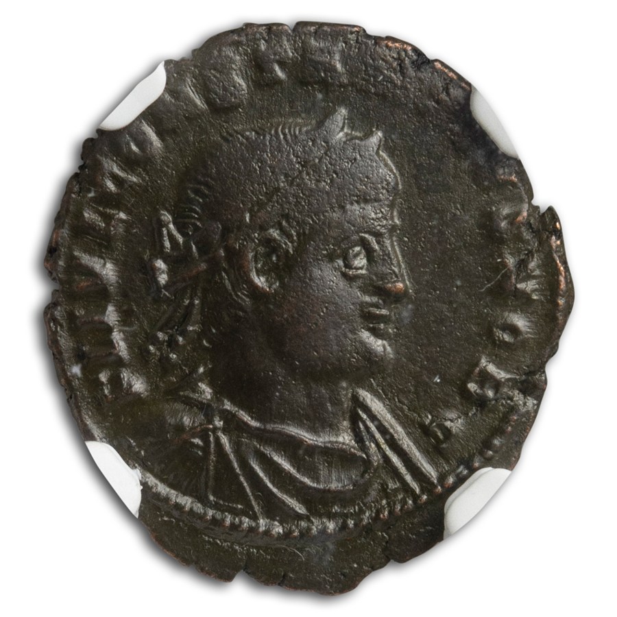 Rome AE3/4 BI Nummus Constantius II XF NGC (Nether Compton Vault)