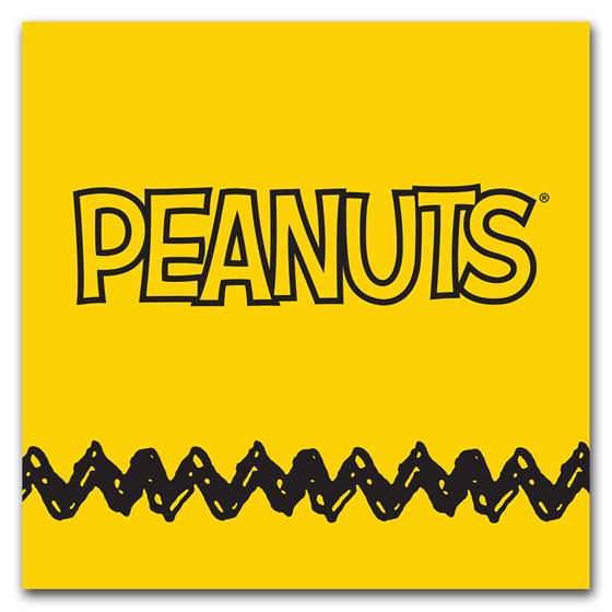 Peanuts® Snoopy and Charlie Brown Valentine 1 oz Gold Round