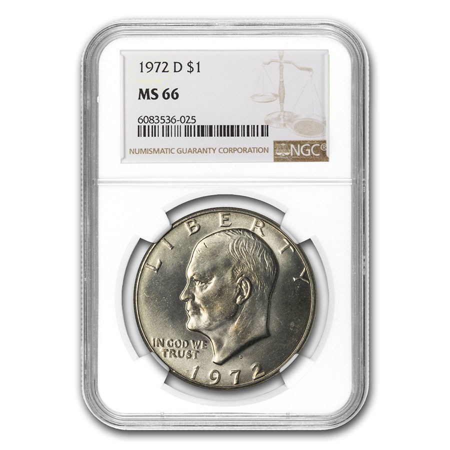 1971-1978 Clad Eisenhower Dollar MS-66 NGC (Random Year) 1971-1978 Clad Eisenhower Dollar MS-66 NGC (Random Year)