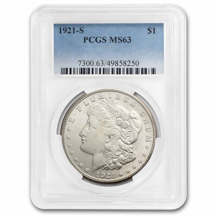 1921-S Morgan Dollar MS-63 PCGS