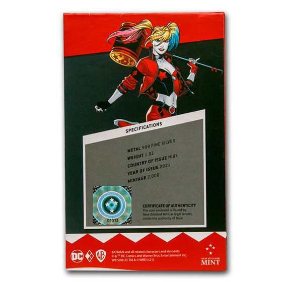 2021 Niue 1 oz Silver Chibi Coin Collection: Harley Quinn