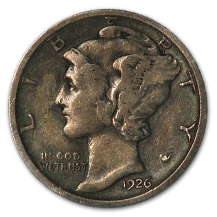 1926-D Mercury Dime Fine 1926-D Mercury Dime Fine