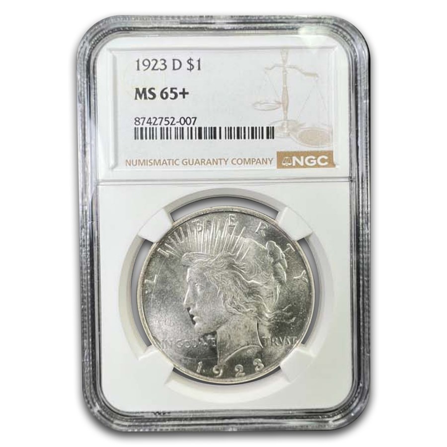 1923-D Peace Dollar MS-65+ NGC