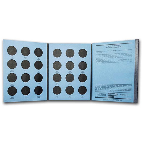 Whitman Folder #9032 - Franklin Half Dollars - 1948-1963