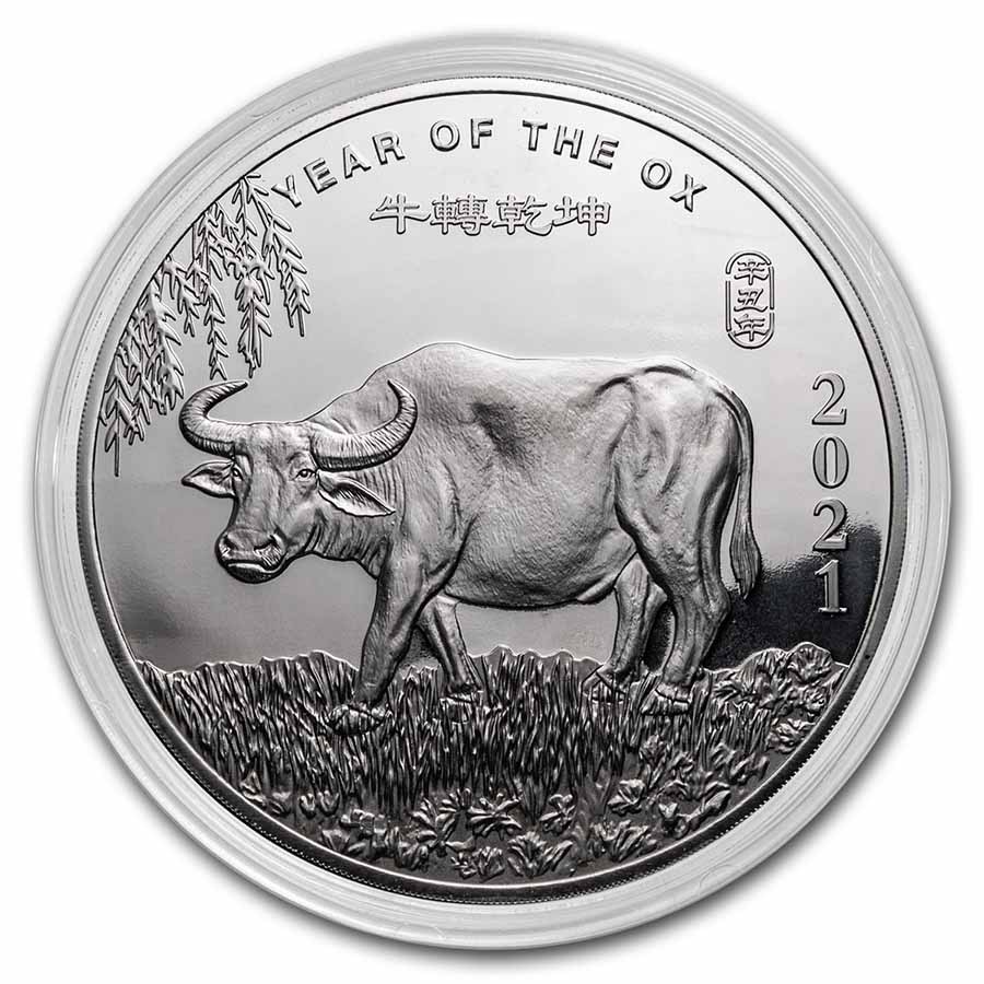 10 oz Silver Round - APMEX (2021 Year of the Ox)