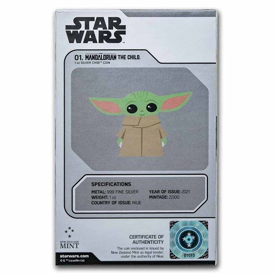 2021 Niue 1 oz Ag Chibi Coin Collection: The Child "Baby Yoda"