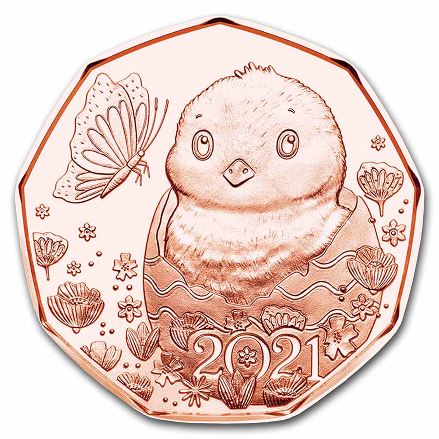 2021 Austria Copper €5 Easter Chick 2021 Austria Copper €5 Easter Chick