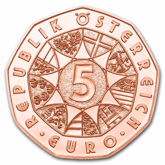 2021 Austria Copper €5 Easter Chick