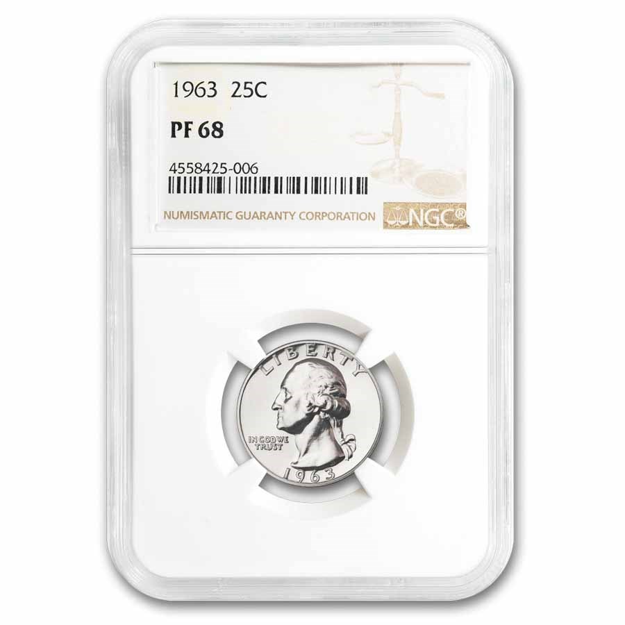 1963 Washington Quarter PF-68 NGC