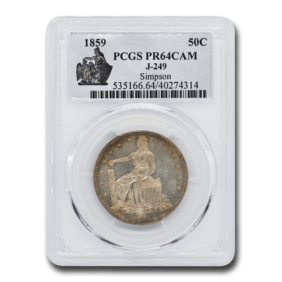 1859 Paquet Half Dollar Pattern PR-64 Cameo PCGS (J-249)