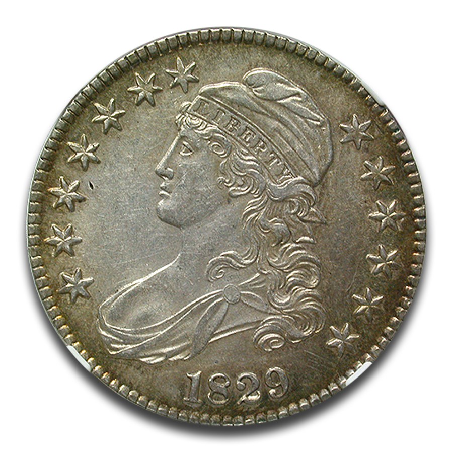 1829 Capped Bust Half Dollar AU-58 NGC