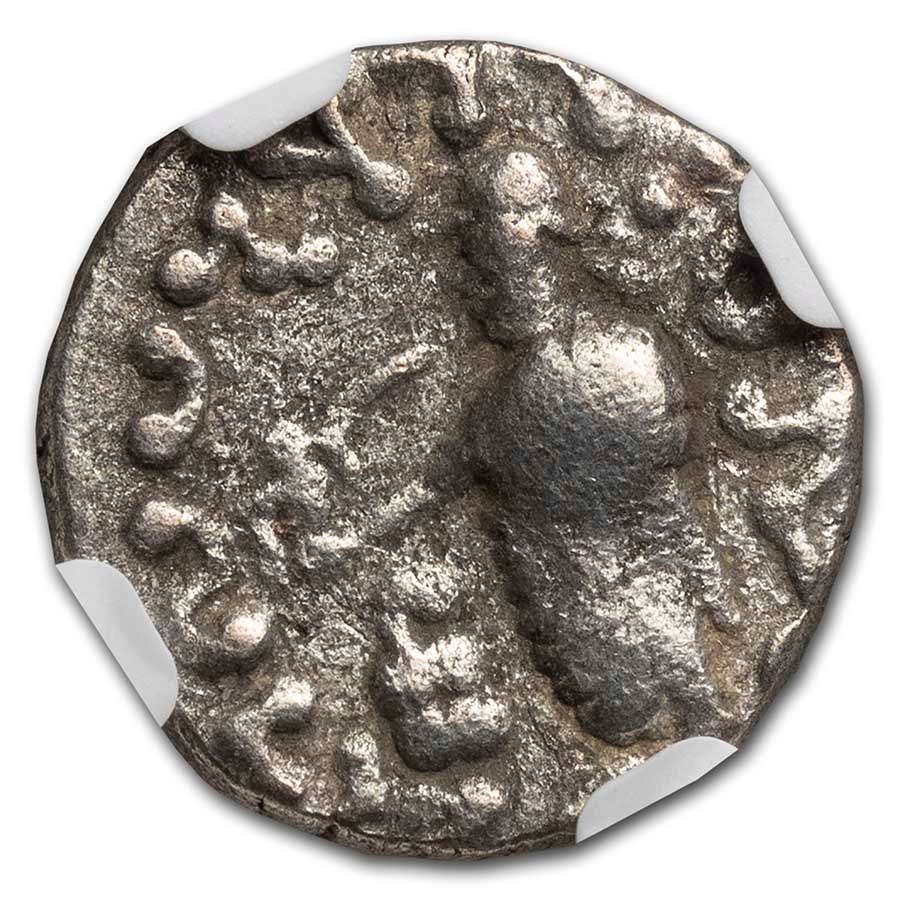 Indo Scythian AR Drachm Azes I/II (c.58 BC) Fine NGC