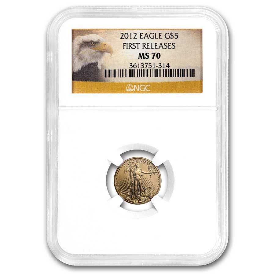 2012 1/10 oz American Gold Eagle MS-70 NGC (First Releases)