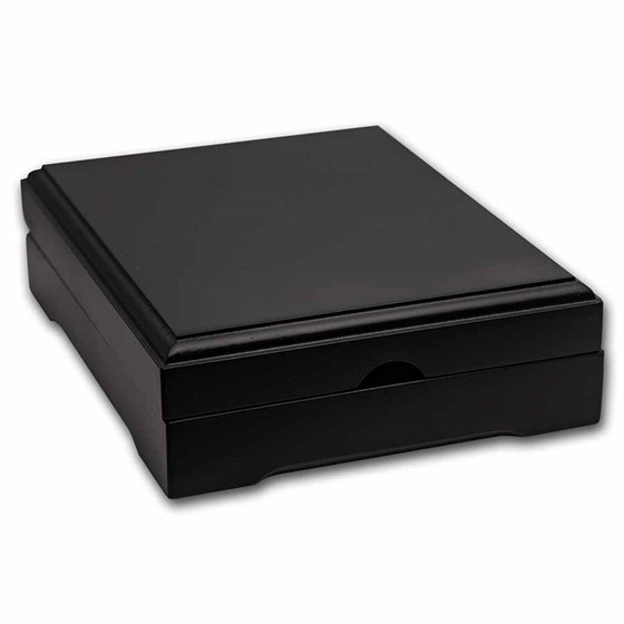 Wooden Slab Storage Box - Single Slab (Matte Black)