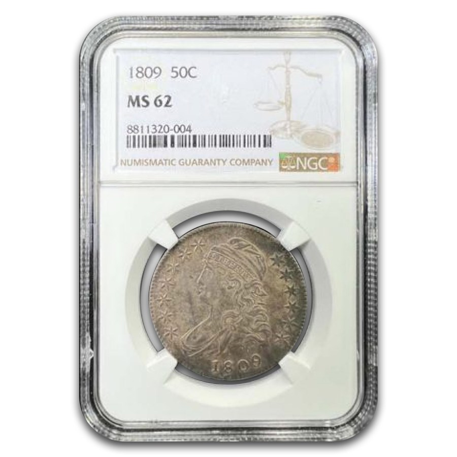 1809 Capped Bust Half Dollar MS-62 NGC