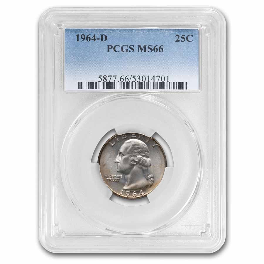 1964-D Washington Quarter MS-66 PCGS