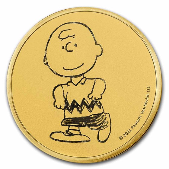 Peanuts® Charlie Brown 1 oz Gold Round in TEP