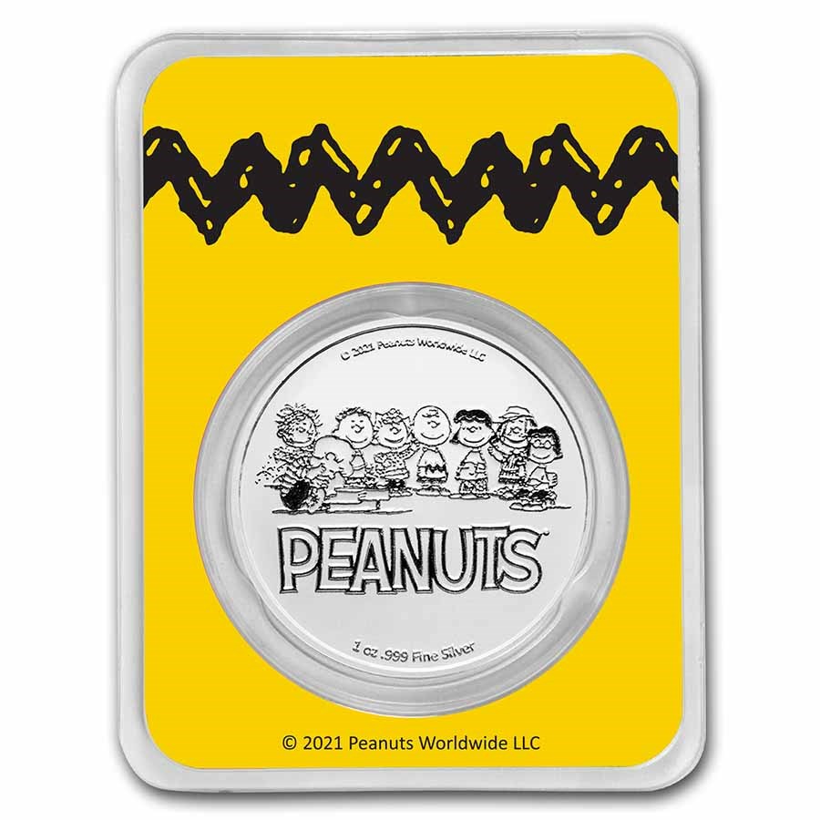 Peanuts® Charlie Brown 1 oz Colorized Silver Round